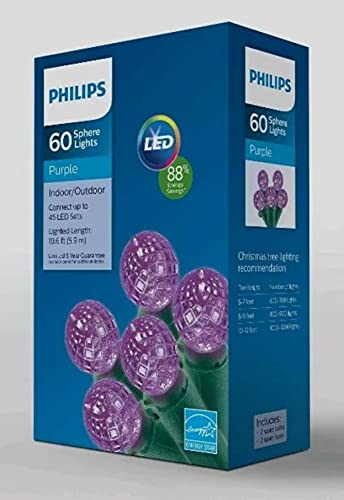 Algopix Similar Product 3 - Philips 60 LED Purple Faceted Sphere
