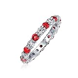 Algopix Similar Product 18 - Cubic Zirconia Red White Alternating