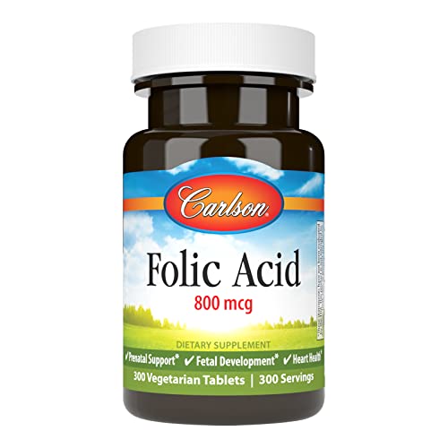 Algopix Similar Product 9 - Carlson  Folic Acid 800 mcg Provides