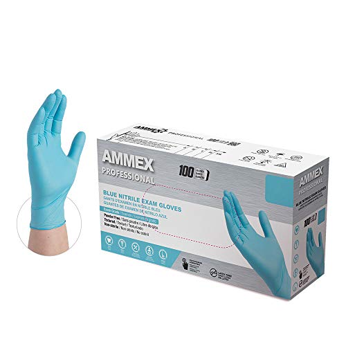 Algopix Similar Product 12 - AMMEX Blue Nitrile Disposable Exam