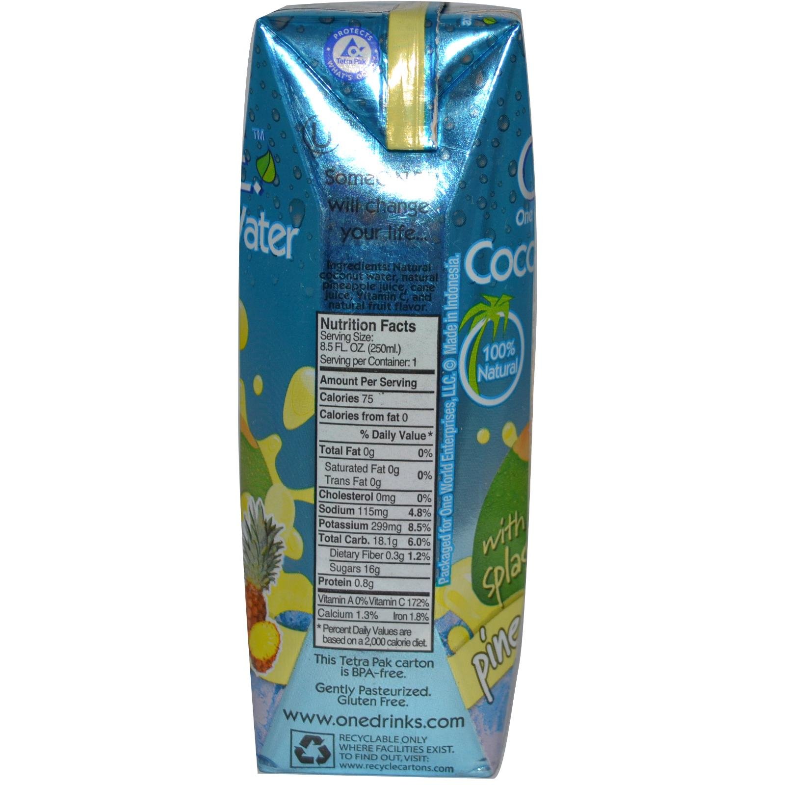 Algopix Similar Product 11 - One Natural Experience Coconut Water