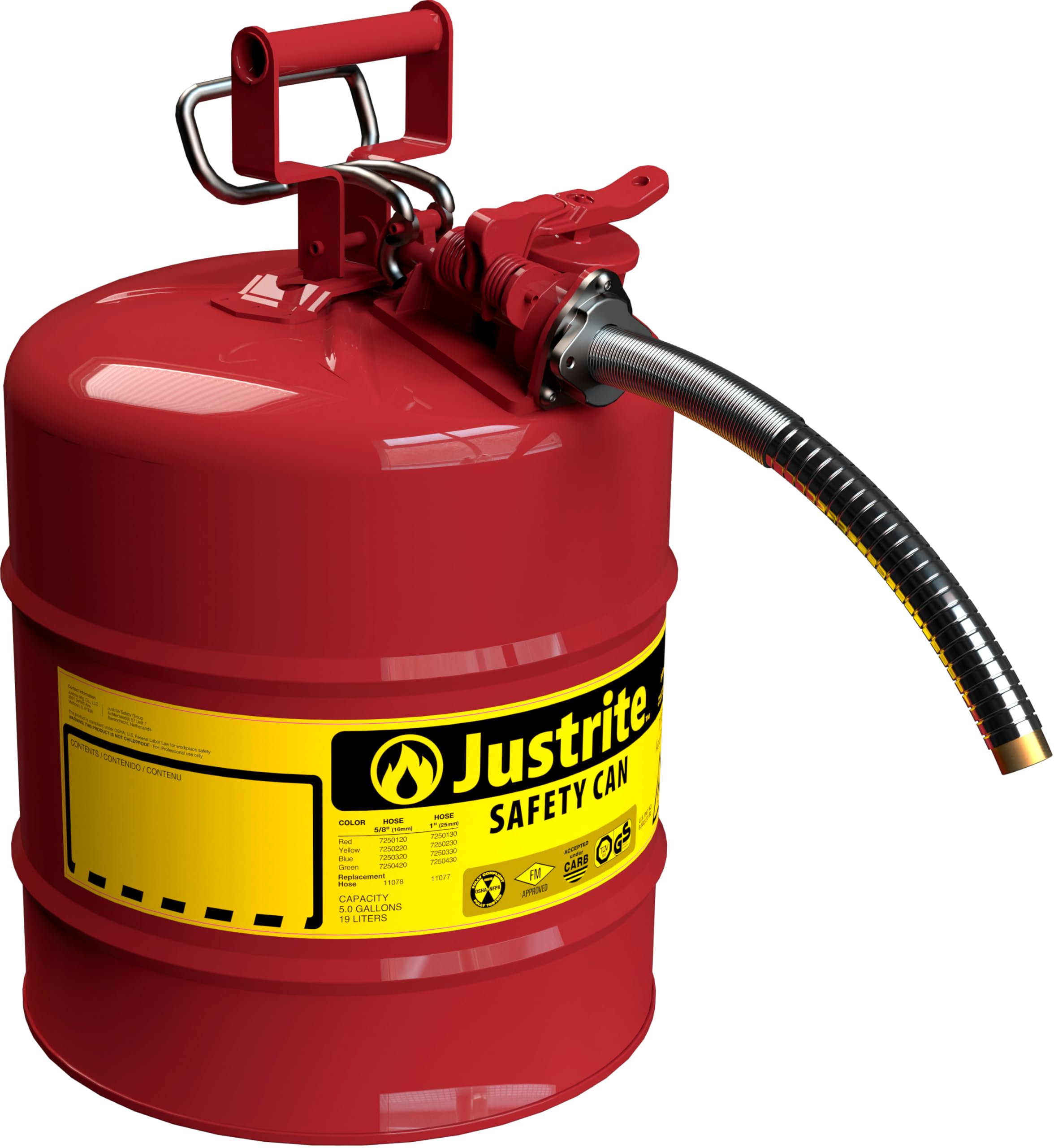 Algopix Similar Product 9 - Justrite 5 Gallon Type II Red Safety