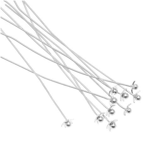 Algopix Similar Product 1 - Beadalon Silver Plated Star Ball Head