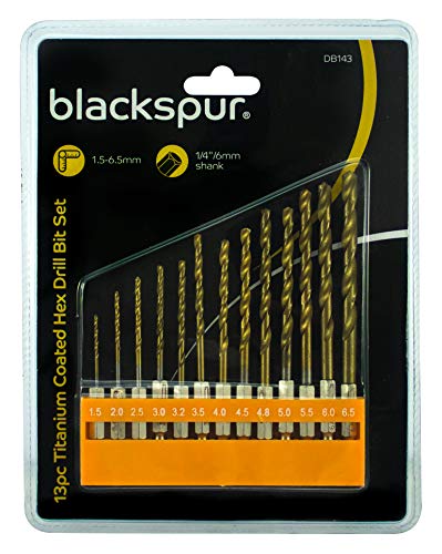 Algopix Similar Product 15 - 13 Piece Titanium Coated Hex Drill Bit