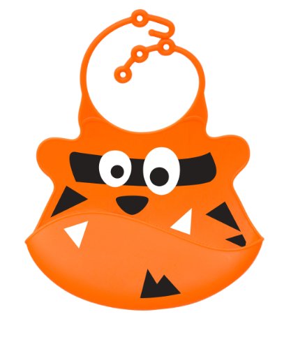 Algopix Similar Product 5 - Ulubulu Silicone Bib, Bandit The Tiger