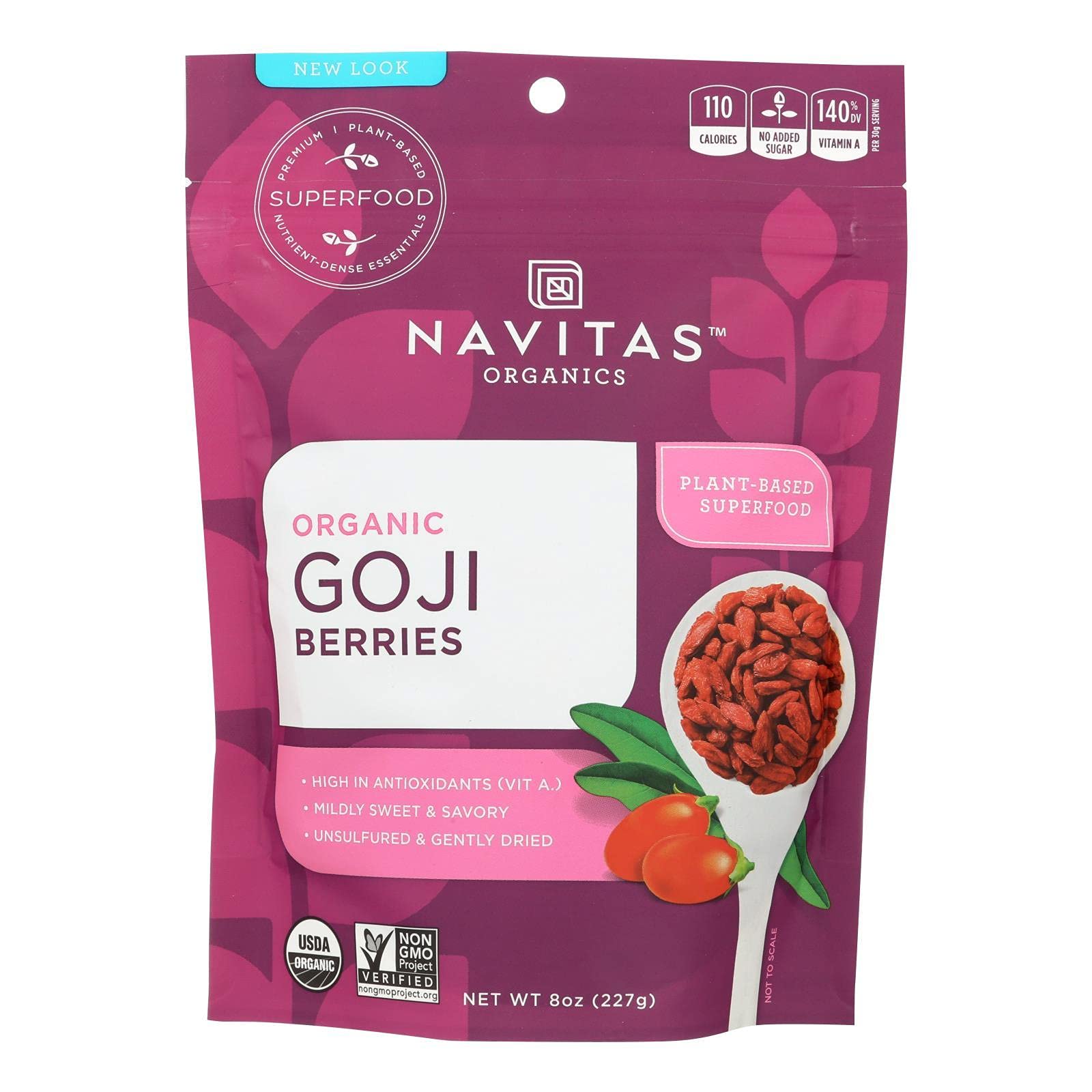 Algopix Similar Product 11 - Navitas Goji Berries Organic 8 Ounces