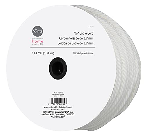 Algopix Similar Product 20 - Dritz 5/32", 144 YD Cable Cord, White