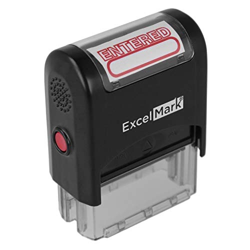 Algopix Similar Product 17 - Entered Self Inking Rubber Stamp  Red