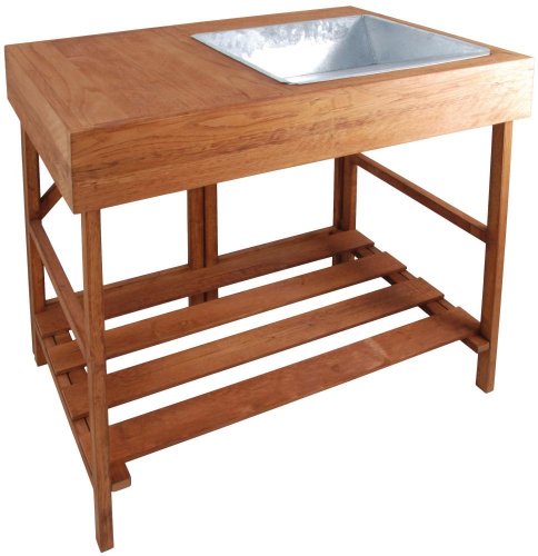 Algopix Similar Product 6 - Esschert Design Hardwood Potting Table