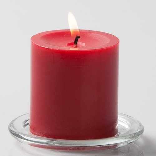 Algopix Similar Product 3 - Richland 3 X 3 Hand Poured Red Pillar