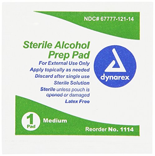 Algopix Similar Product 20 - Dynarex 1114 Sterile Alcohol Prep Pad