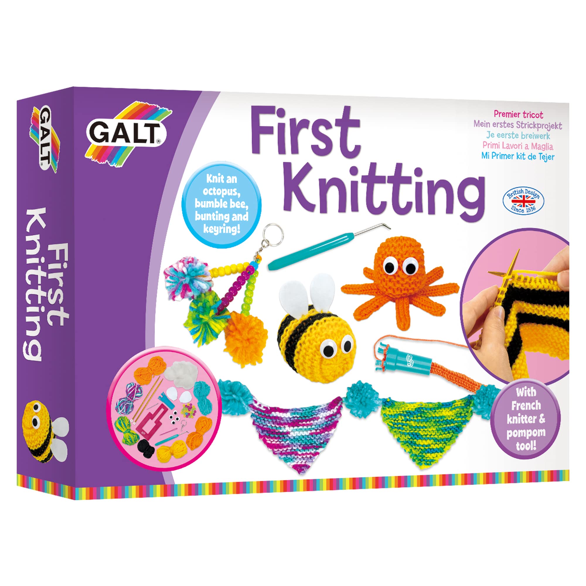 Algopix Similar Product 19 - Galt Toys First Knitting Arts & Craft