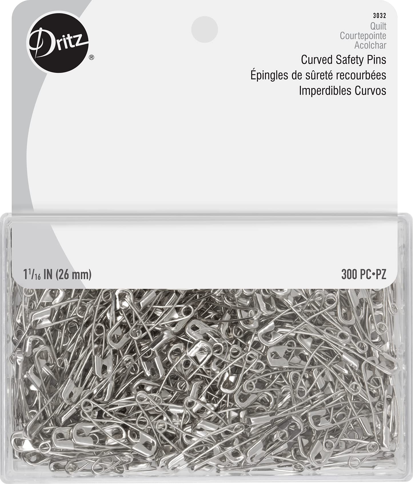 Algopix Similar Product 16 - Dritz Quilting 3032 Curved Safety Pins