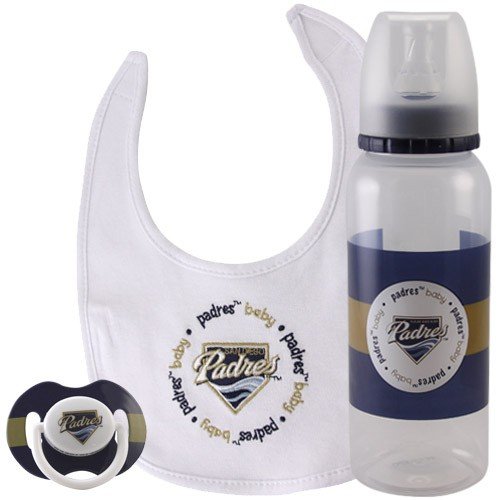 Algopix Similar Product 19 - Padres 3Piece Pacifier Bib and Bottle