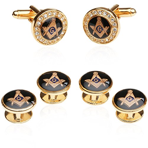 Algopix Similar Product 19 - CuffDaddy Masonic Cufflinks and Studs
