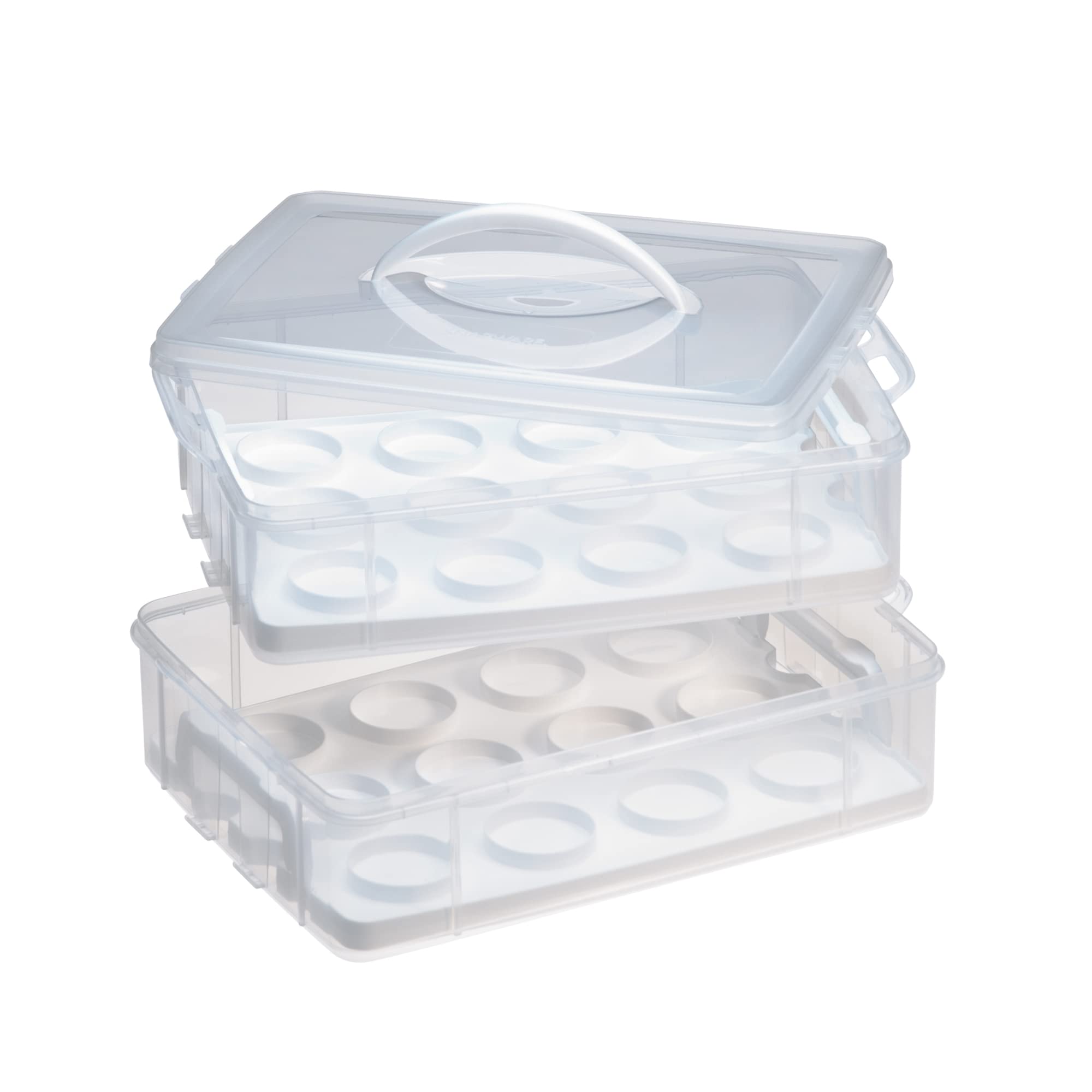 Algopix Similar Product 15 - Snapware 2Layer 24 Cupcakes Plastic