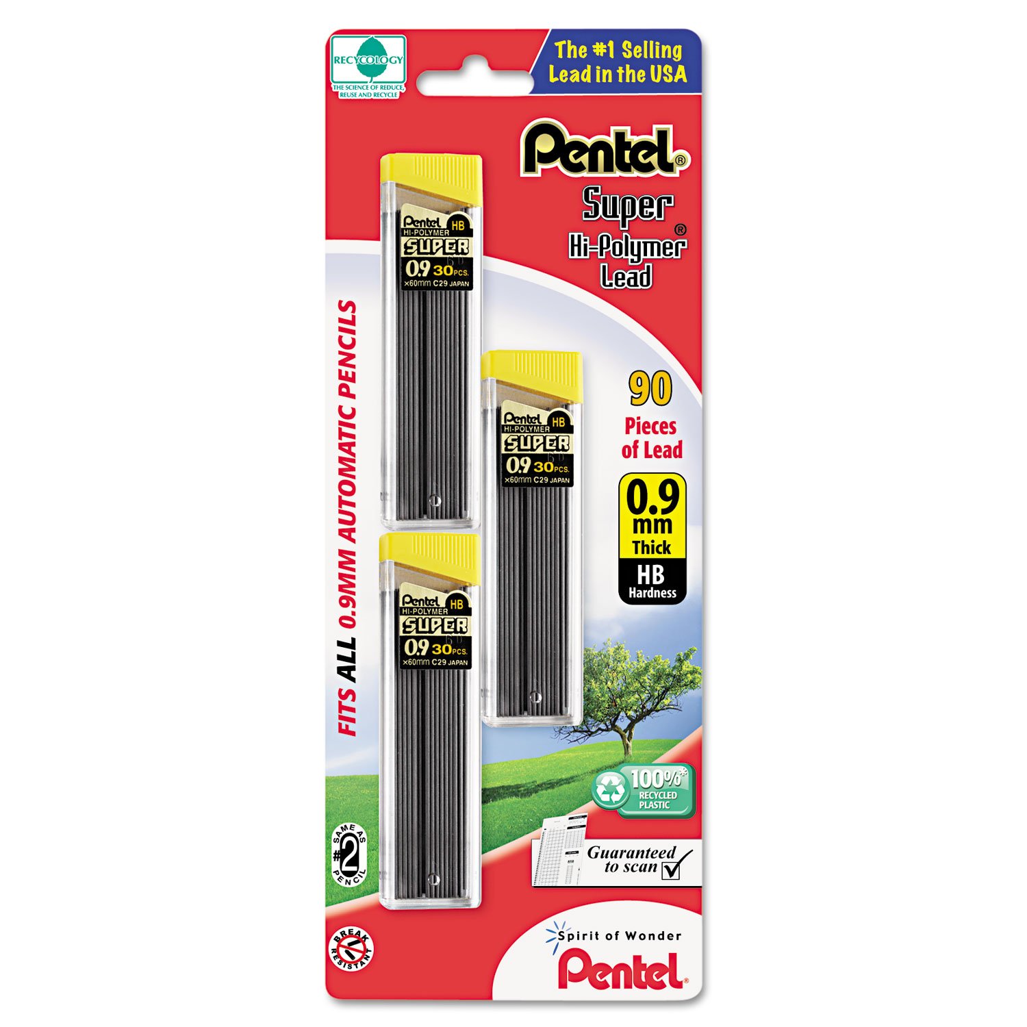 Algopix Similar Product 1 - Pentel C29BPHB3 Super HiPolymer Lead