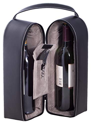 Algopix Similar Product 7 - BeyBerk Leather Wine Bottle Carrier