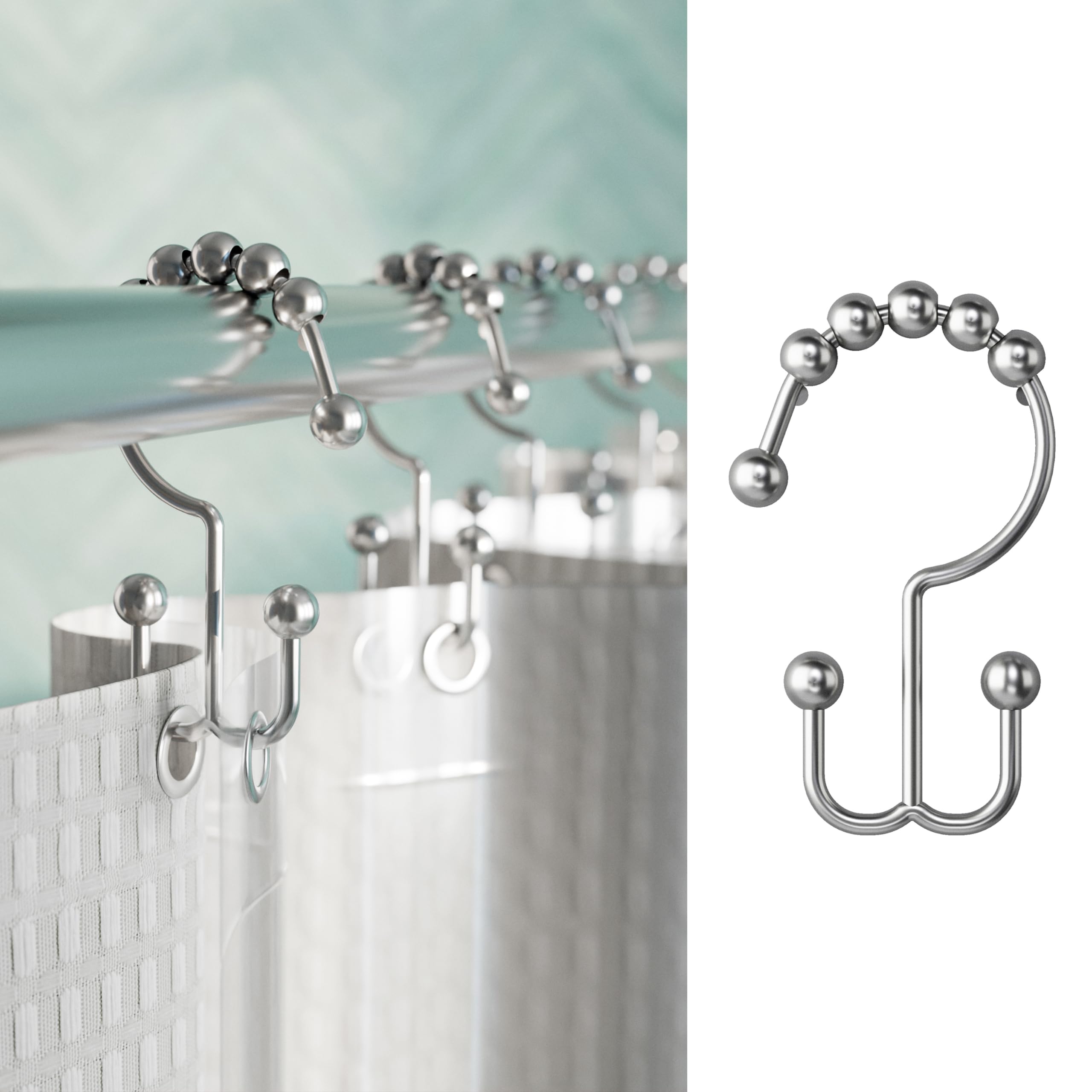 Algopix Similar Product 6 - Maytex Shower Curtain Hooks Shower
