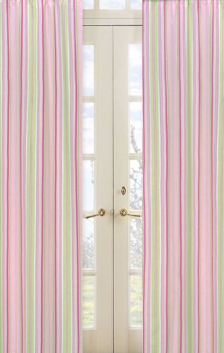 Algopix Similar Product 18 - Pink and Green Jungle Friends Stripe