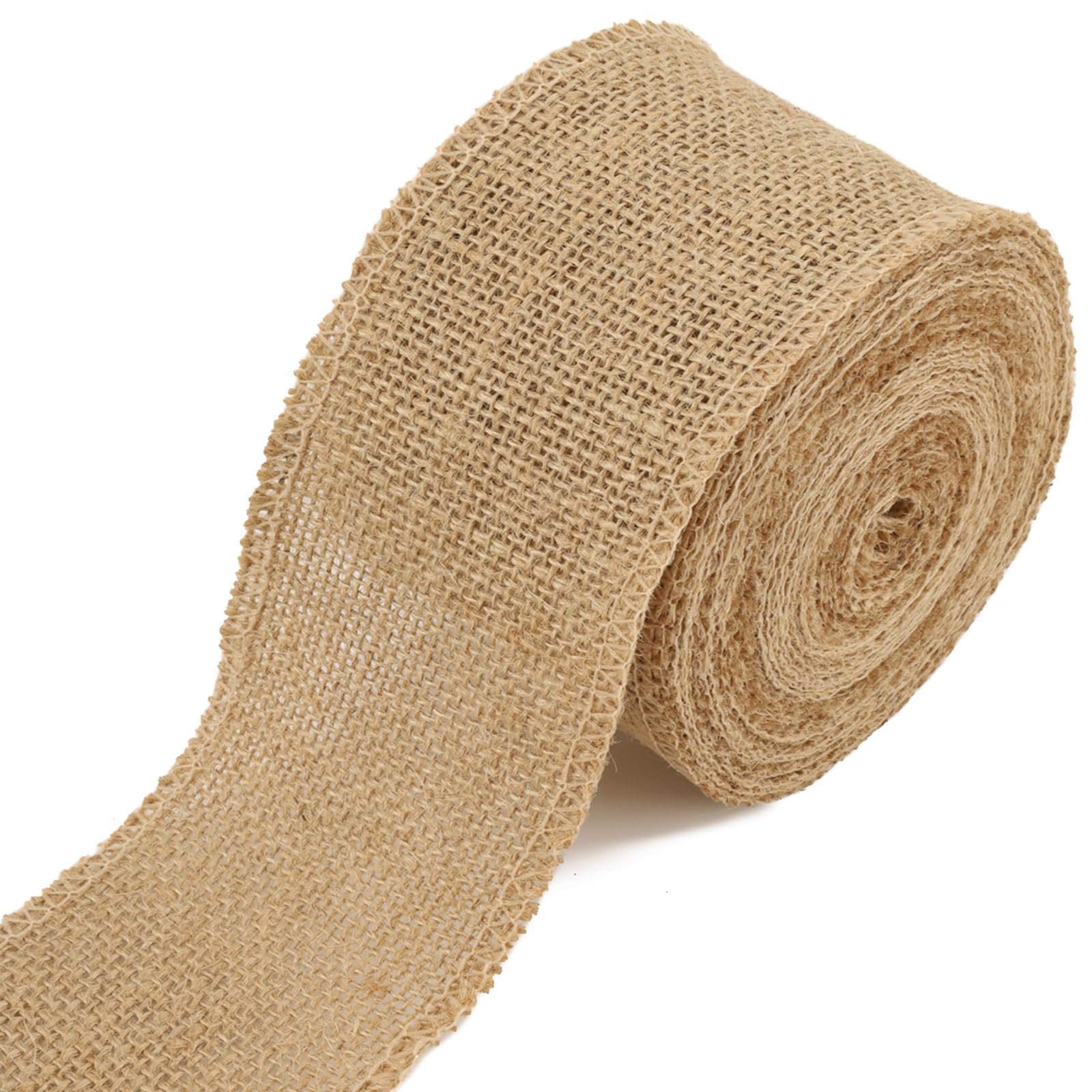 Algopix Similar Product 1 - LaRibbons 3 Inch Burlap Wide Fabric