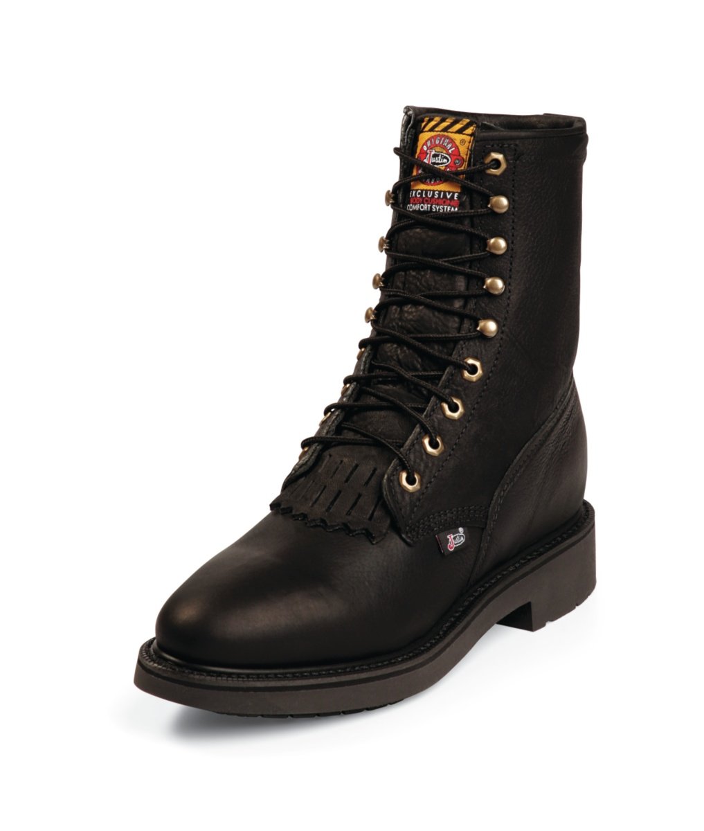 Algopix Similar Product 15 - Justin Mens Dbl Cmfrt Rnd Black Work