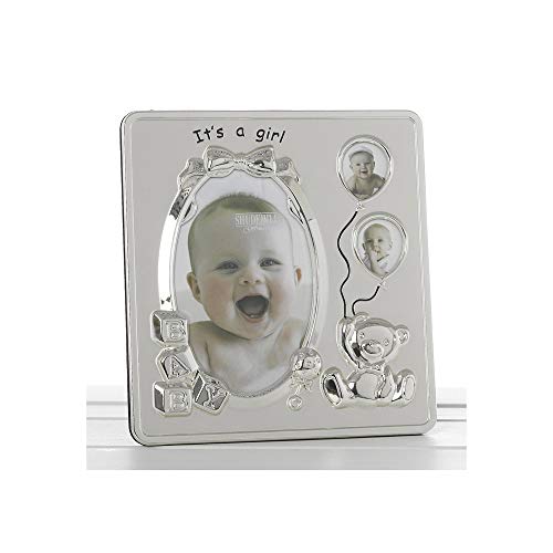Algopix Similar Product 20 - Photo Frame  Its A Girl Satin Silver