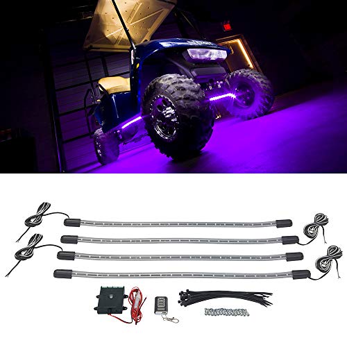 Algopix Similar Product 13 - LEDGlow 4pc Purple LED Golf Cart