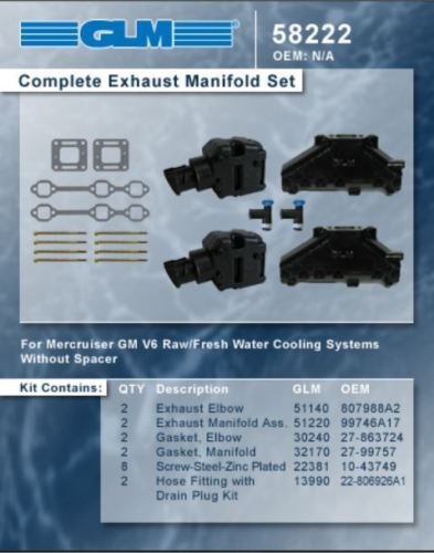 Algopix Similar Product 20 - MERCRUISER COMPLETE EXHAUST MANIFOLD