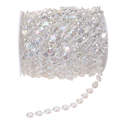 Algopix Similar Product 8 - KUPOO 99 ft Clear Crystal Like Beads by