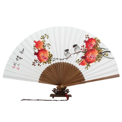 Algopix Similar Product 15 - Hand Painted Folding Red Pomegranate