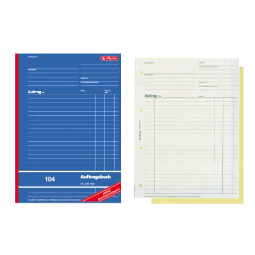 Algopix Similar Product 9 - Herlitz 880427 Order Book A4 104 2 x 40