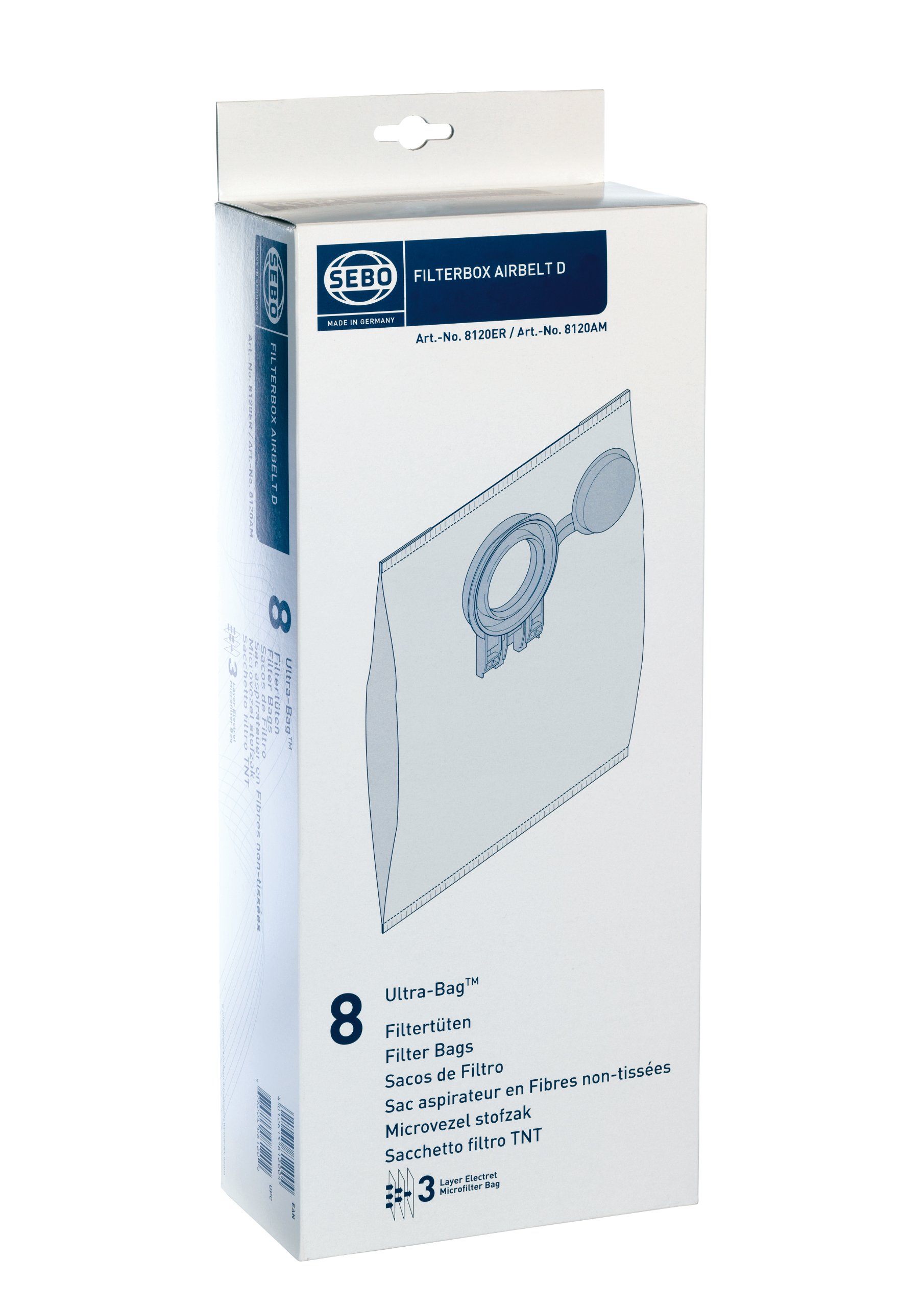 Algopix Similar Product 1 - SEBO 8120AM Ultra Filter Bag Box for D