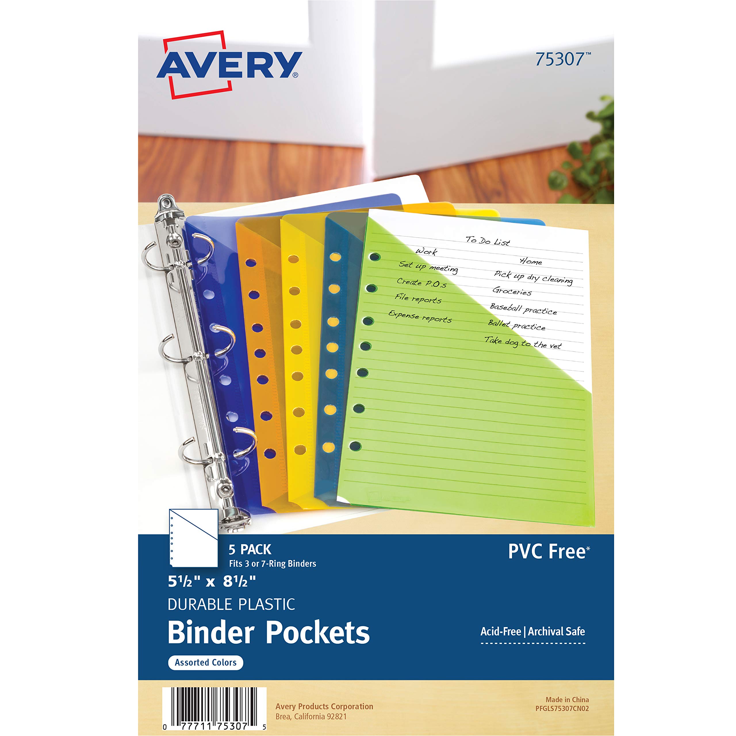 Algopix Similar Product 16 - Avery Mini Binder Pockets Assorted