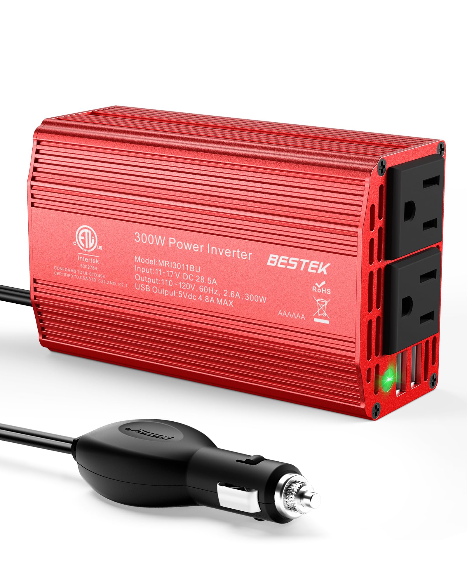 Algopix Similar Product 10 - BESTEK Power Inverter DC 12V to AC 110V