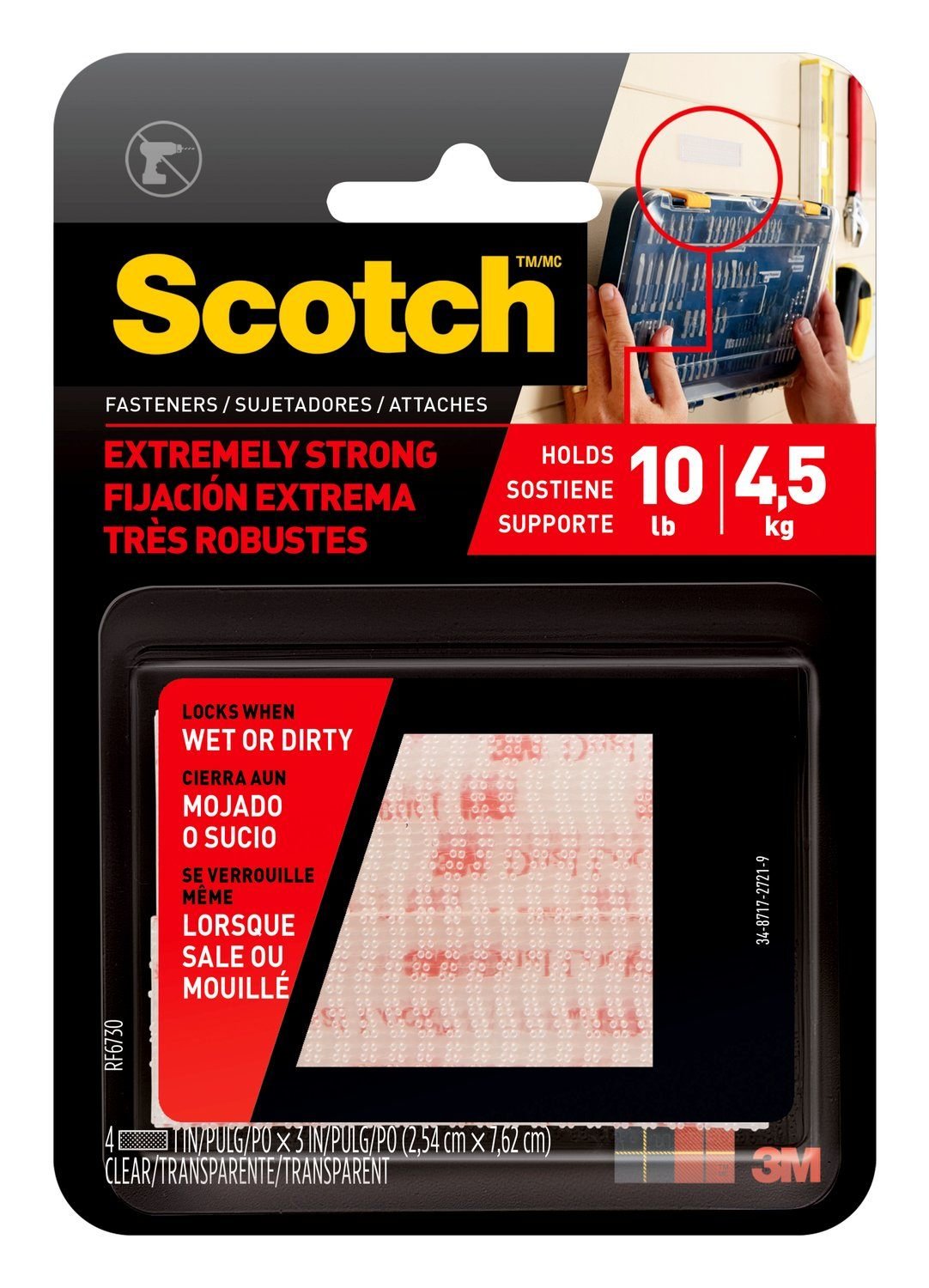 Algopix Similar Product 12 - Scotch Reclosable Fasteners Clear 1 x