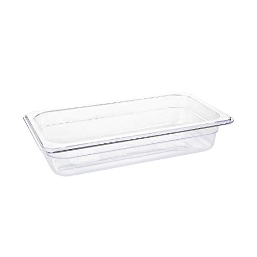 Algopix Similar Product 2 - Clear Plastic Food Pan One Third Size