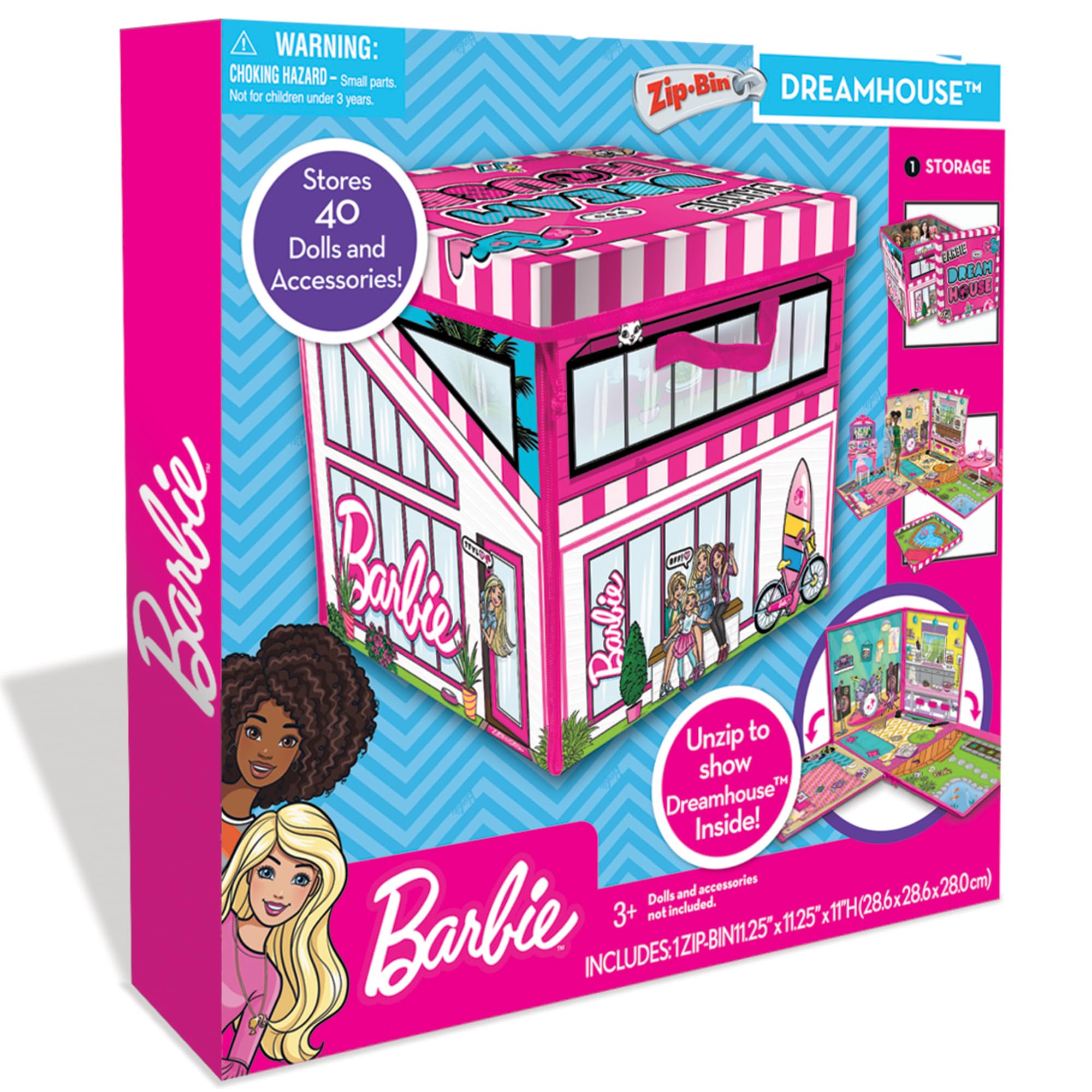 Algopix Similar Product 17 - Barbie ZipBin 40 Doll Dream House Toy