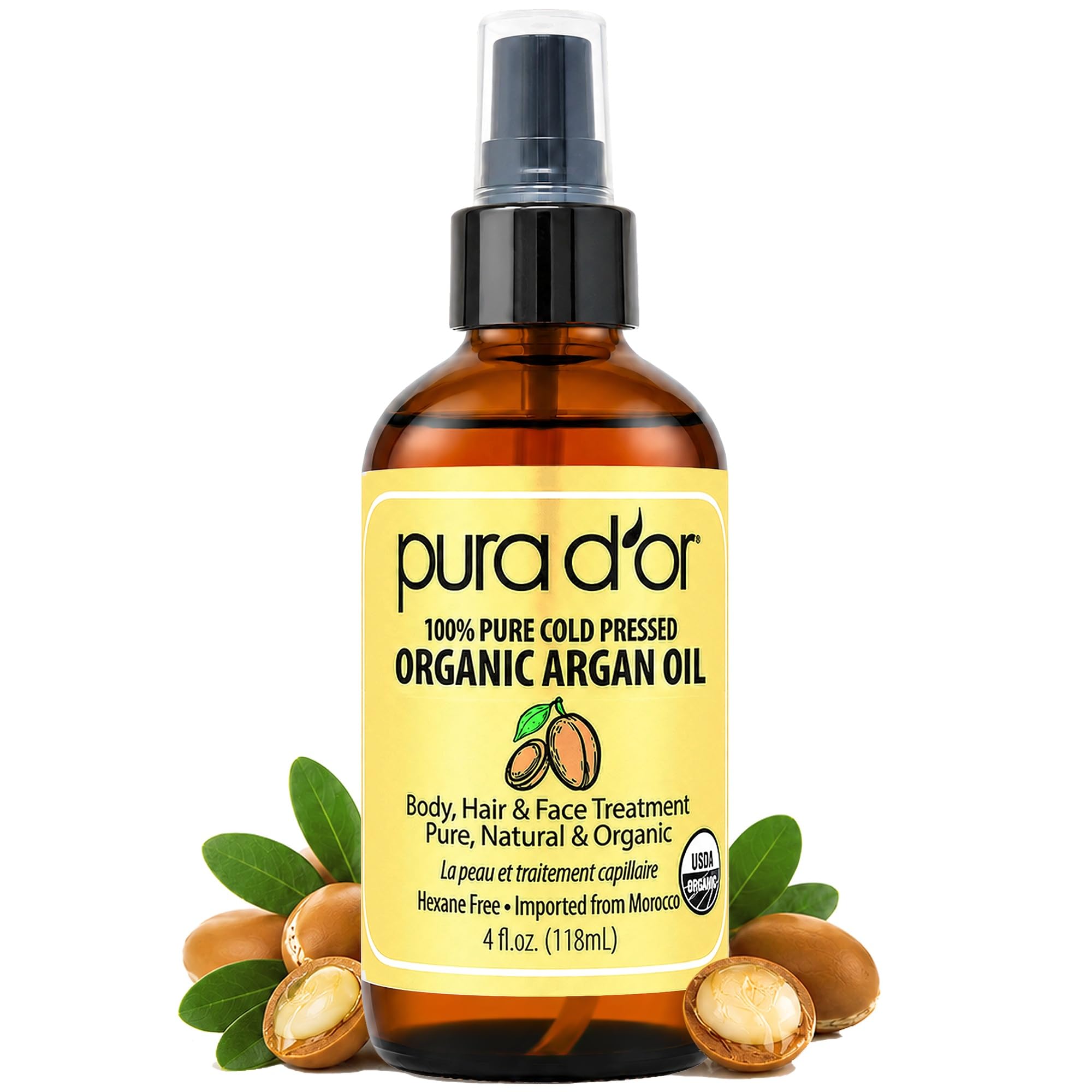 Algopix Similar Product 12 - PURA DOR Moroccan Argan Oil USDA