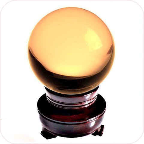Algopix Similar Product 16 - Amlong Crystal Yellow Crystal Ball