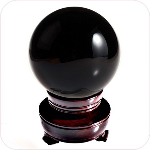 Algopix Similar Product 7 - Amlong Crystal Black Crystal Ball 130mm