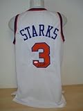 Algopix Similar Product 16 - John Starks Signed Jersey  NY White