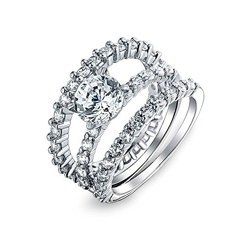 Algopix Similar Product 9 - 2CT Round Solitaire AAA CZ Pave