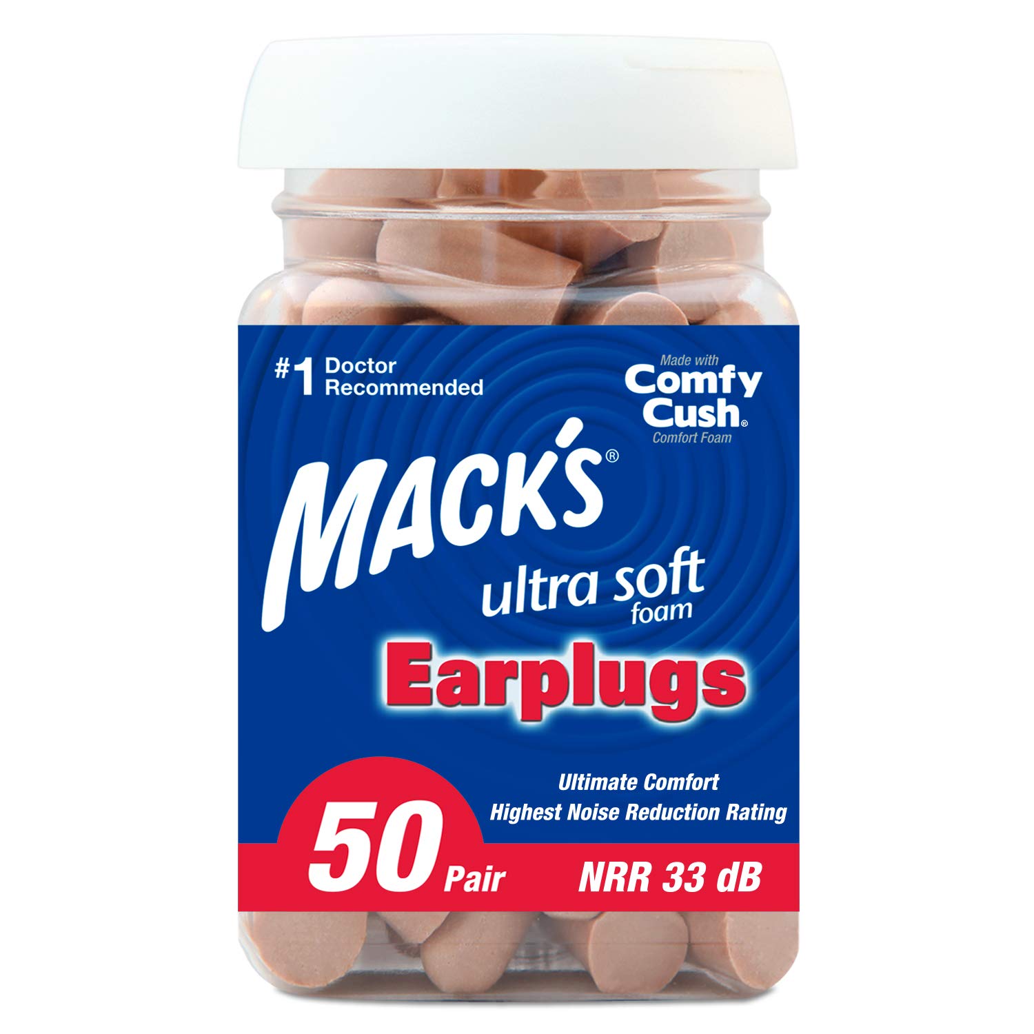 Algopix Similar Product 17 - Macks Ultra Soft Foam Earplugs 50