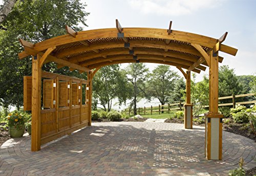 Algopix Similar Product 1 - Sonoma Arched Wood Pergola 16x16 Redwood