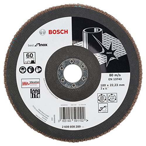 Algopix Similar Product 12 - BOSCH Best for Inox Flap Disc 180 MM