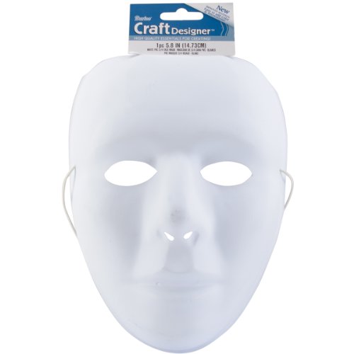 Algopix Similar Product 10 - "White Matte PVC Mask-9.75"""