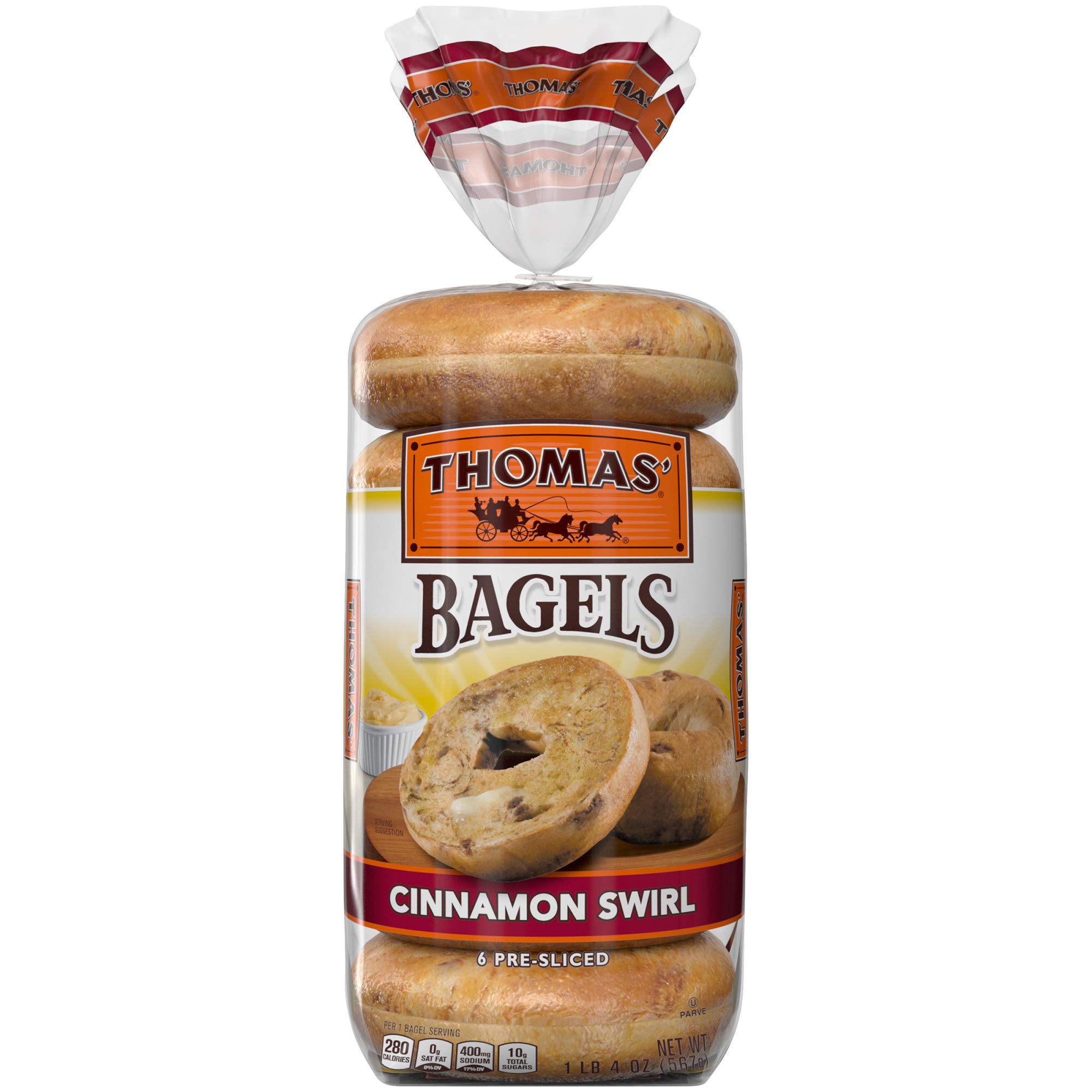 Algopix Similar Product 19 - Thomas’ Cinnamon Swirl Bagel 6ct