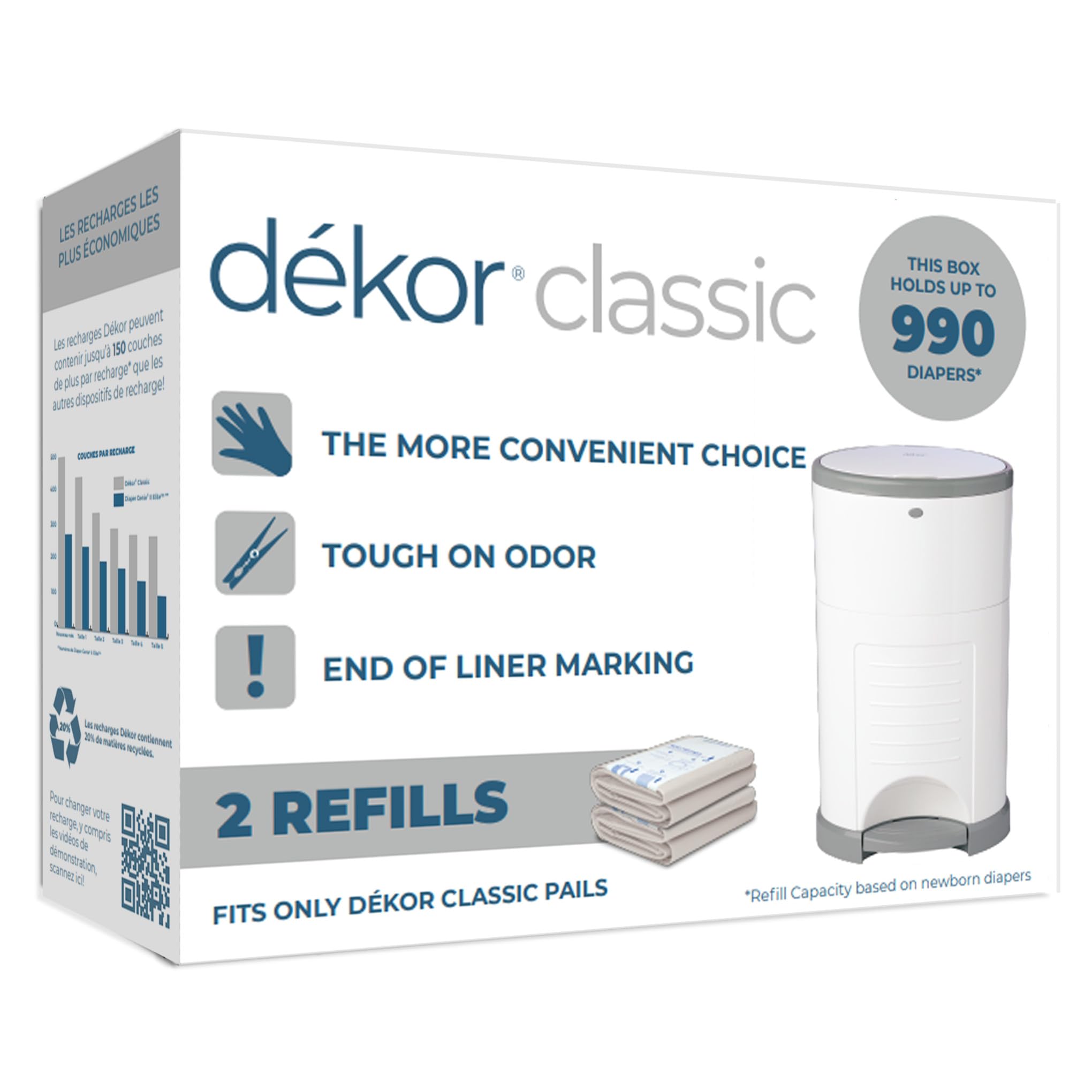 Algopix Similar Product 18 - Diaper Dekor Classic Diaper Pail