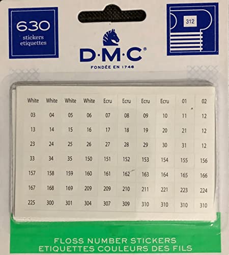 Algopix Similar Product 16 - DMC Floss Number Stickers, 630/Pkg